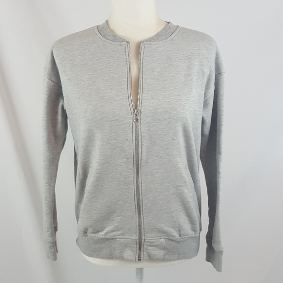 ASOS Gray Zip Up Sweatshirt Jacket - Picture 2 of 5